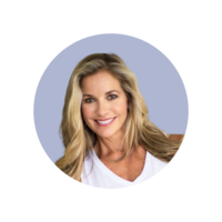 Woman client of Florida Social Butterfly with blonde hair and white shirt 