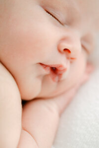 Newborn baby lips detail shot Miami newborn photographer