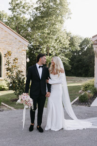 Andie and Cooper wedding portrait at The Springs, Waxahachie DFW
