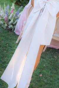bride bow dress reception at rainbow oaks ranch in sanger california.
