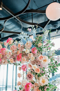 Designs by Ahn pink and white arch