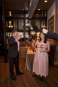 South End Baby Shower at Coppa with Fallon Carter Events. An intimate celebration for family and friends. Cozy, modern with a focus on connection. Deborah Zoe Photography. Boston Event and Portrait Photographer.