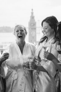 san francisco wedding ferry building getting ready bride and bridesmaids