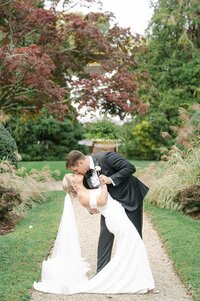 Fall wedding at burr mansion garden