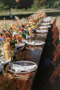 adirondack wedding al fresco dinner