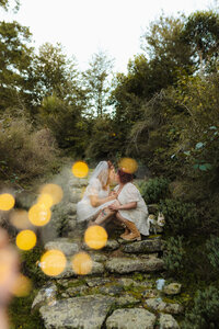 Storytelling elopement photography with fairy lights in Christchurch