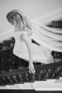 Bridal Descent | Editorial Photography at Domaine Cataraqui Quebec | Juno by Julia C. Vona