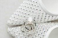 white wedding shoes with diamonds