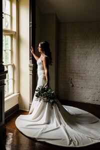 Bridal portrait at Farmington, a popular Louisville Kentucky wedding venue