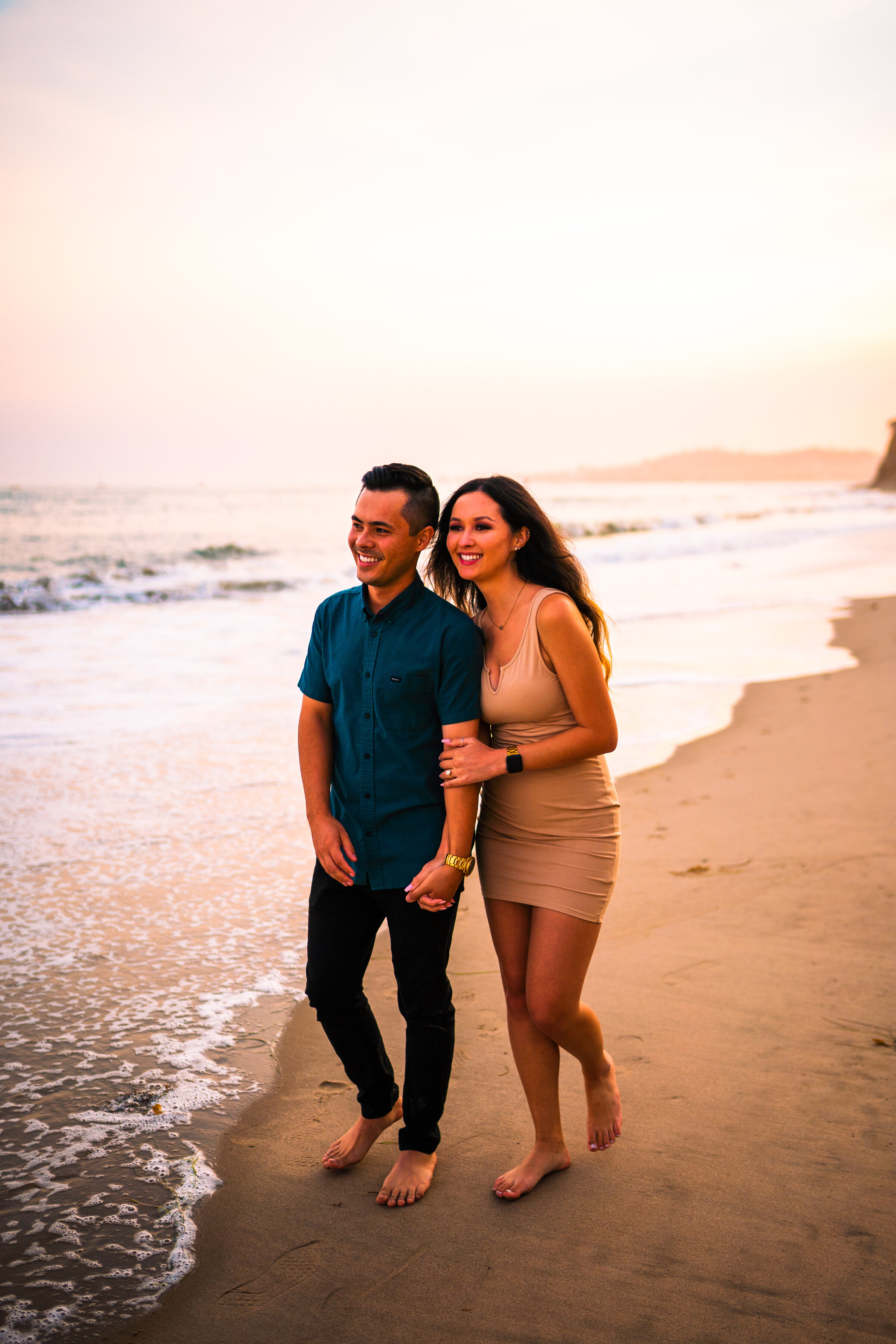 beach engagement photography session