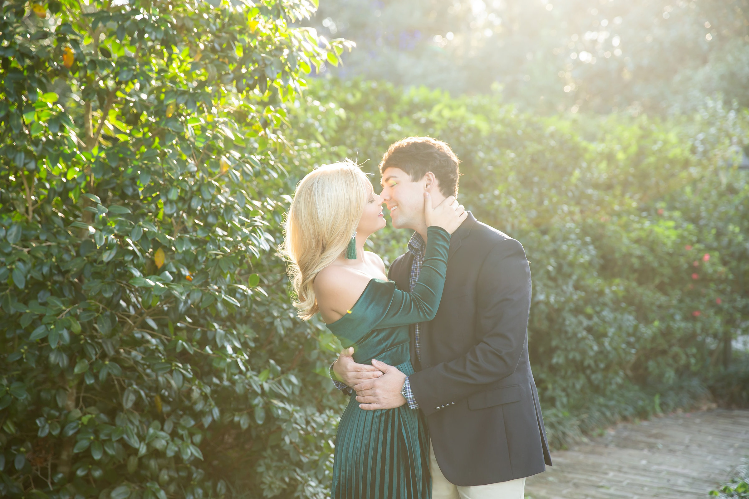 engagement session at bellingrath gardens in alabama