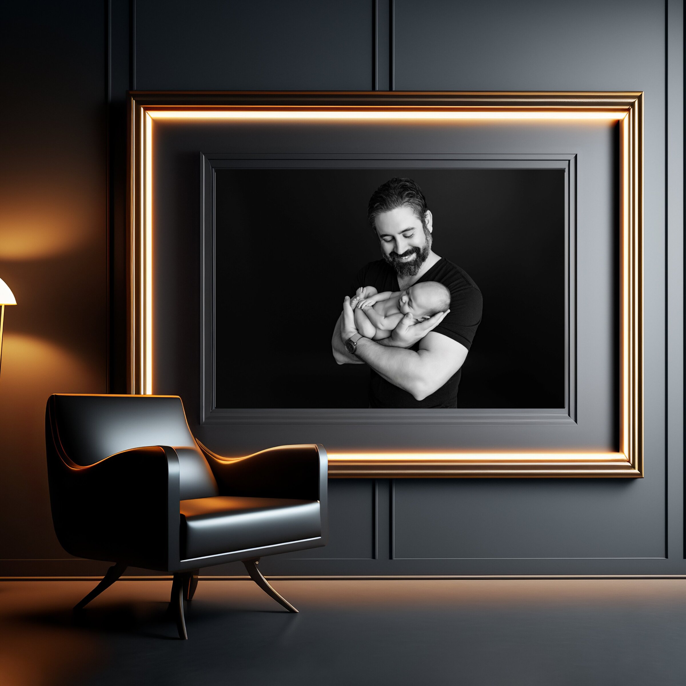 Luxury-Newborn-Photographer-BW-Wall