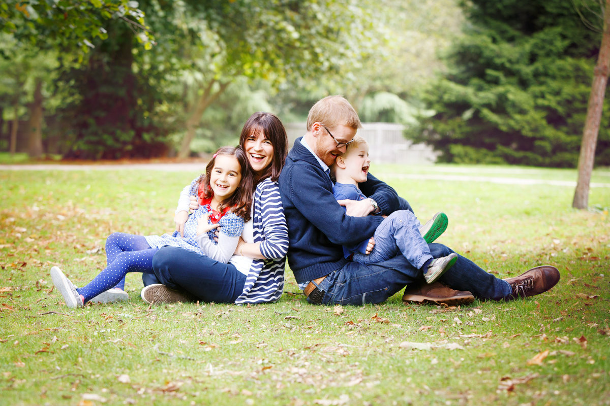 family photo in park