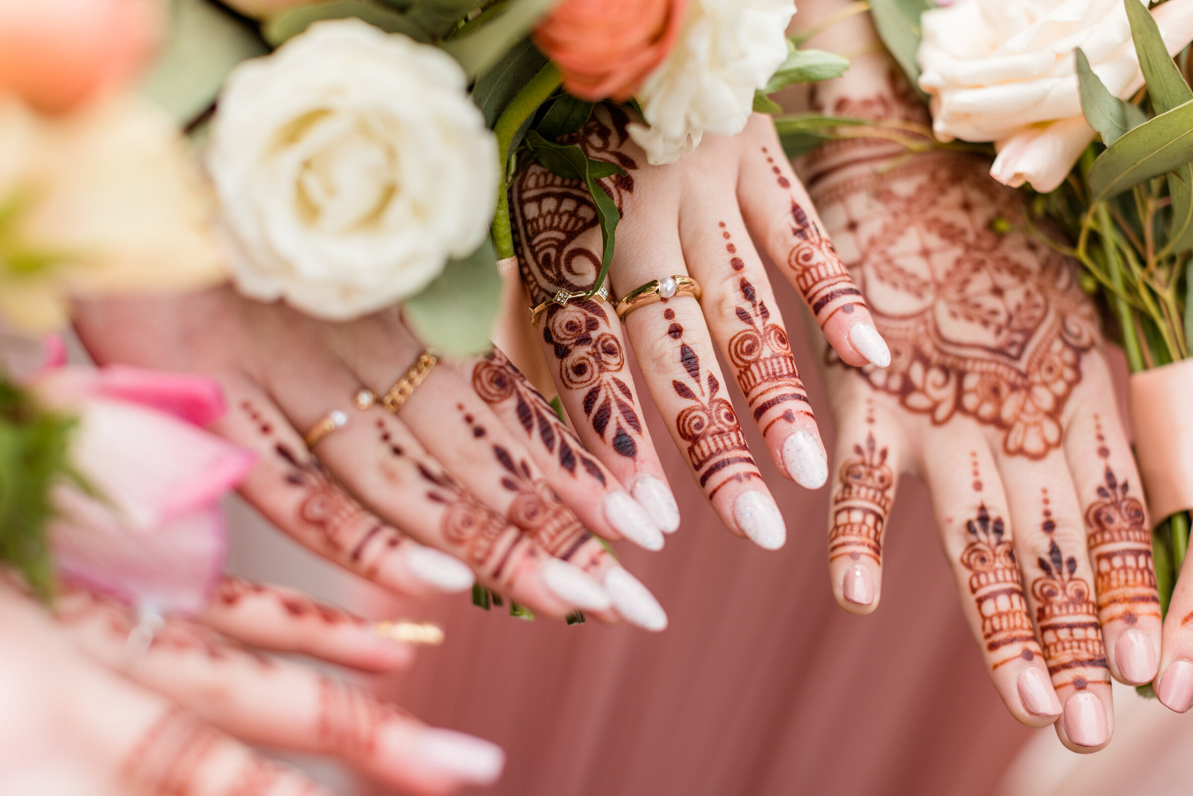 wedding day henna for indian wedding
