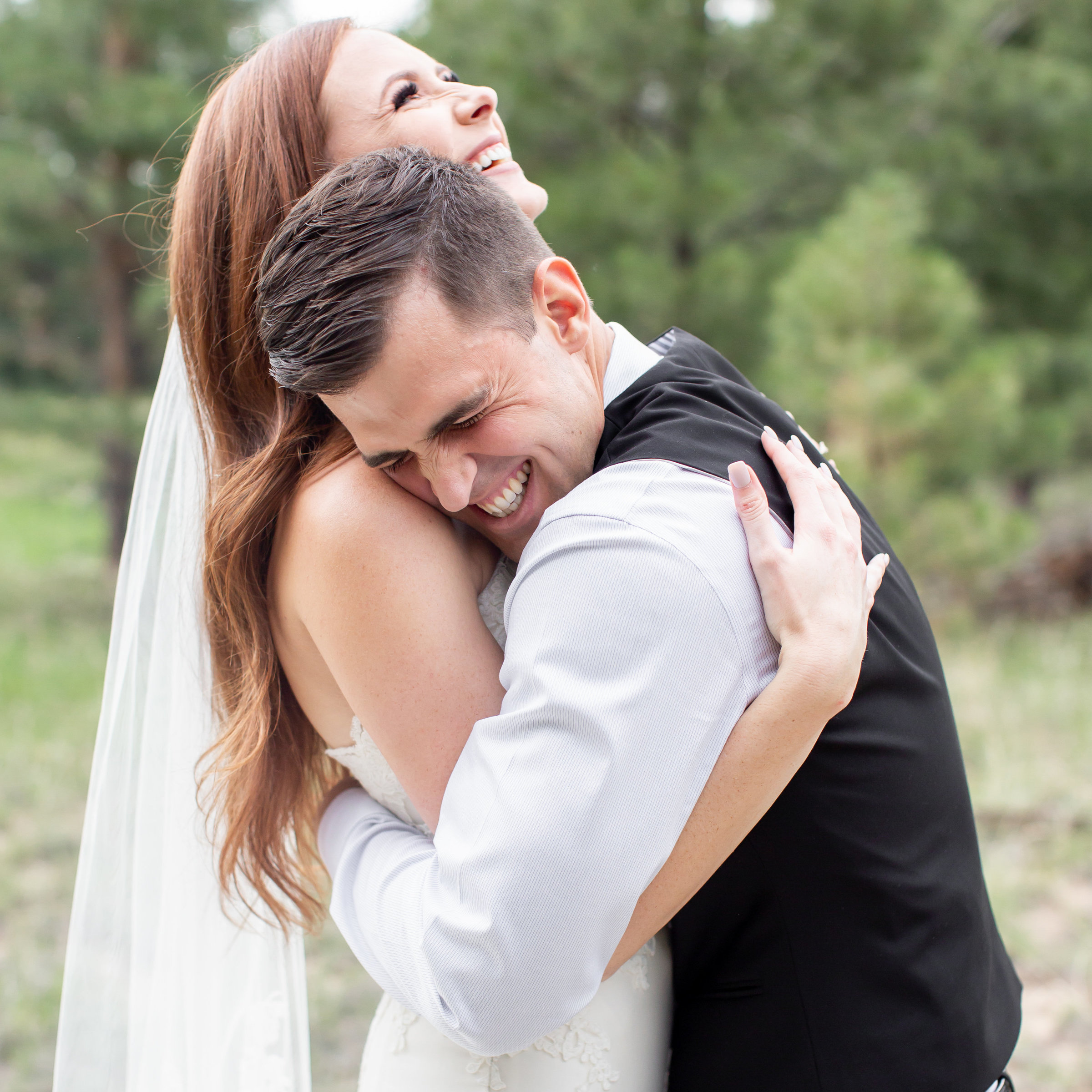 authentic laugh bride and groom