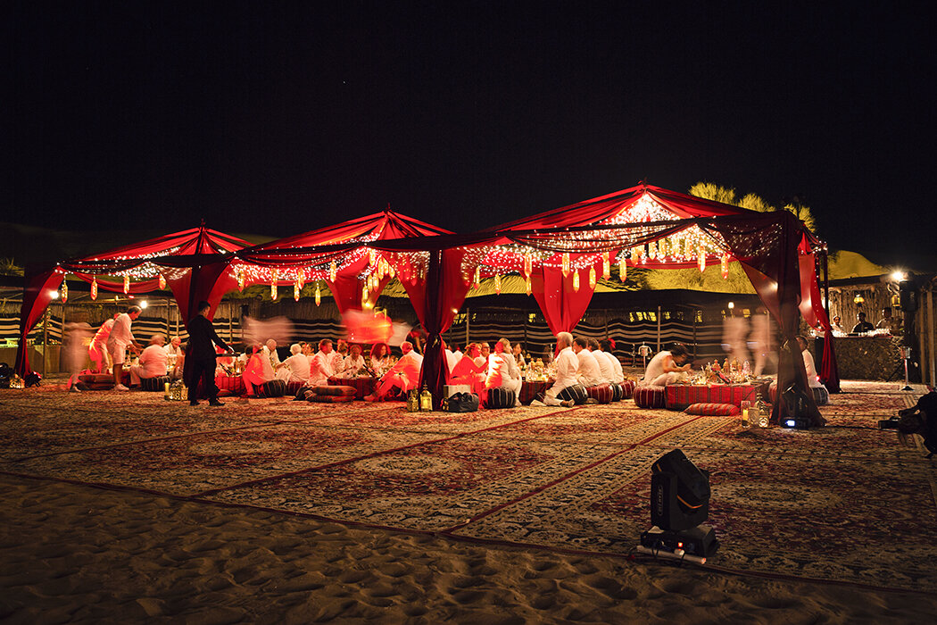 Luxury Destination Birthday Planner Dubai -desert site tents
