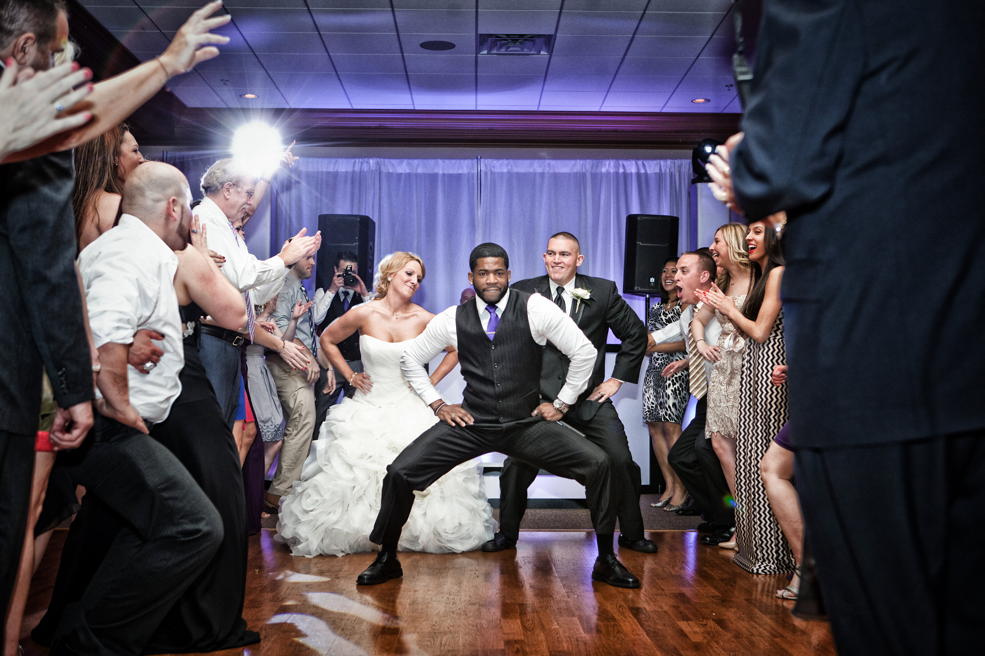 bride and groom dance on their wedding day for photos at Laurita winery in New Jersey