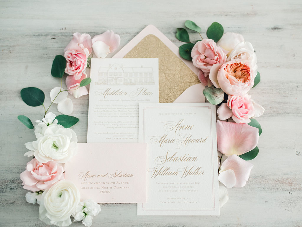 Details Invitation suite Low Country Paper Co