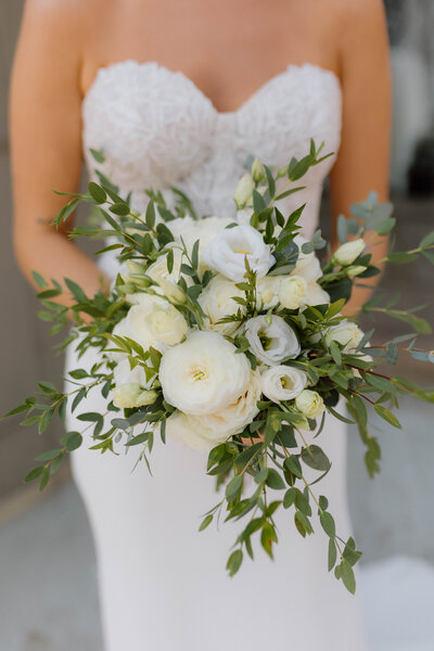 Bride with bouquet