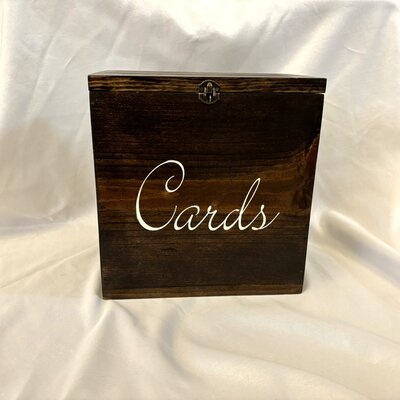 decor card box at barnwood events in madison, winconsin.