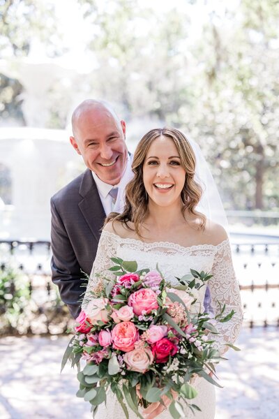 Julie + Brad's  elopement at Forsyth Park, Under the Oaks - The Savannah Elopement Package, Flowers by Ivory and Beau
