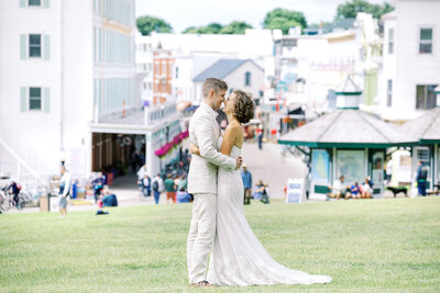 Mackinac Island Wedding on Main Street
