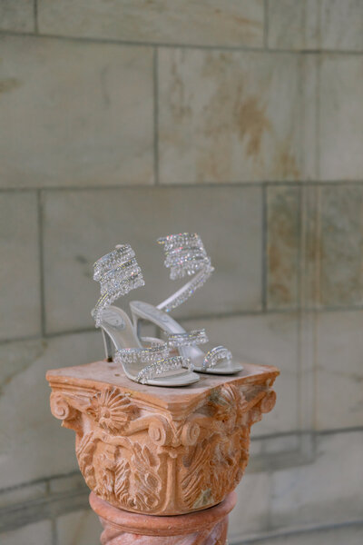 Bride's wedding high heels