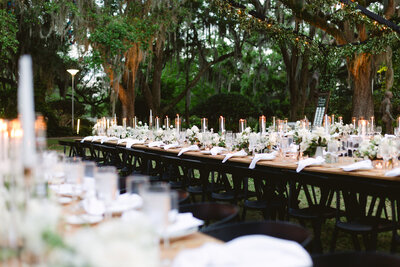 Outdoor luxury dining table for event