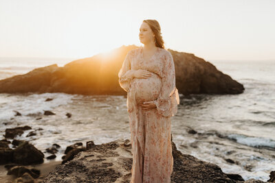 Sutro Baths Maternity Session at Sunset