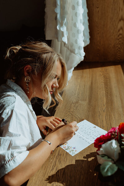 bride writes vows