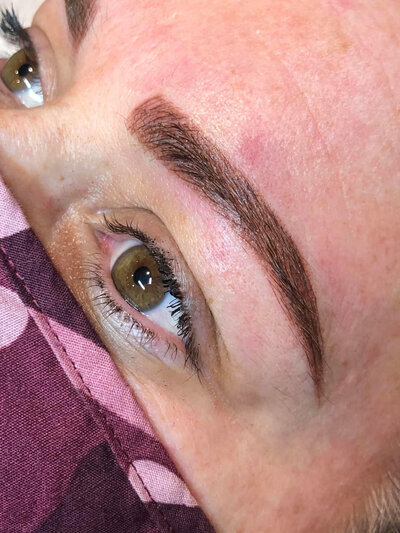 A combination of both microblading and shading together to form a gorgeous ombre affect.