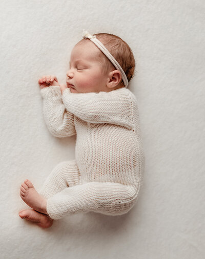wrapped baby newborn photo session in loveland studio