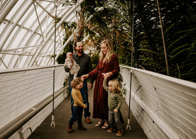 Family photos taken at the Myriad Gardens in Oklahoma City.
