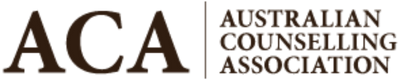 Brown Australian Counselling Association Logo logo with transparent background