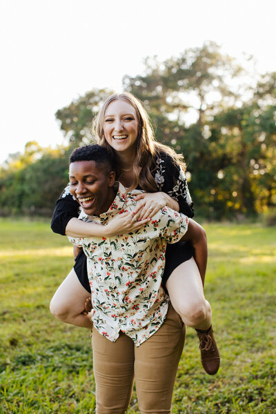 Cute LGBTQ Couple having FUN at their Engagement Session St Pete FL