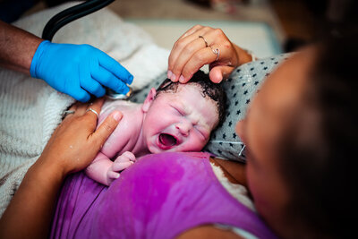 Homebirth photo of an OKC birth