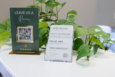 Eau Claire Acupuncture team member business cards
