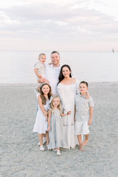 family beach mini session in westport connecticut