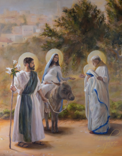 painting of Mary and Joesph