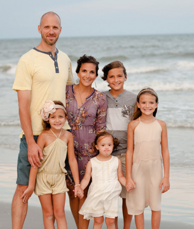 julie kulbago family at beach
