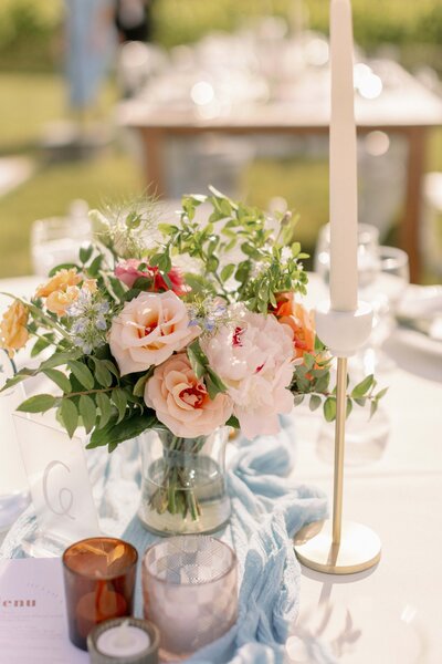 Bright Colorful Tablescape - Marilee & Andrew | At the Joy Salem Oregon Wedding