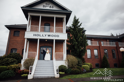 Hollywood Schoolhouse is a wedding venue in the Seattle area, Washington area photographed by Seattle Wedding Photographer, Rebecca Anne Photography.