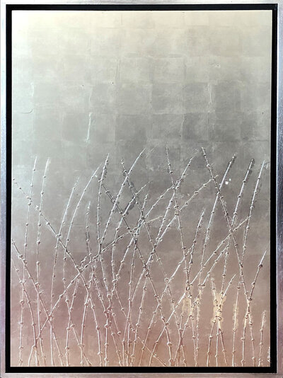 Willow © Alan Shuptrine, gold leaf and sgraffito panel