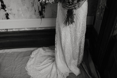 bride wearing bridal gown