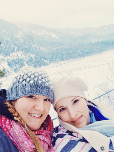 Hadassah and sister, Hope, visit the Bavarian Alps in Winter