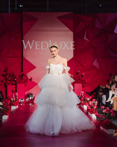 Andrew Kwon Gowns at WedLuxe Show 2023 Runway pics by @Purpletreephotography 8