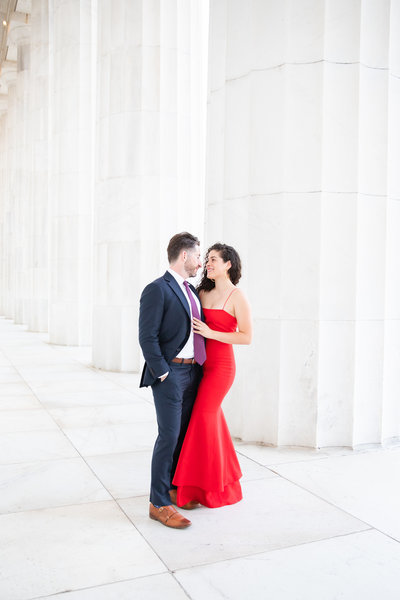 Stefanie Kamerman Photography - Julianna and Kevin - Engagement Session - Lincoln Memorial-31