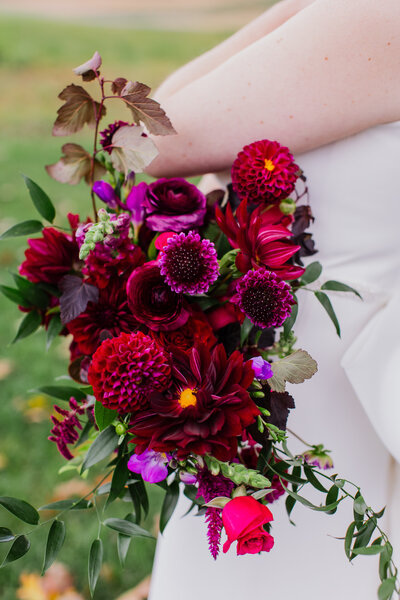 Leigh Florist Design Studio Audubon NJ dark and moody stunning fall wedding bouquet