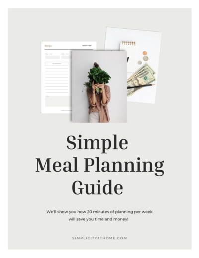 Free meal planning guide download - learn how 20 minutes per week can save you time and money