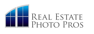 Window and black print real estate photo pros main logo